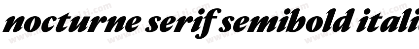 nocturne serif semibold italic字体转换